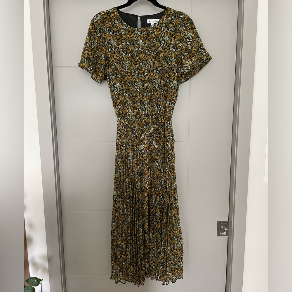 Baltic Born Mustard Floral Midi Dress